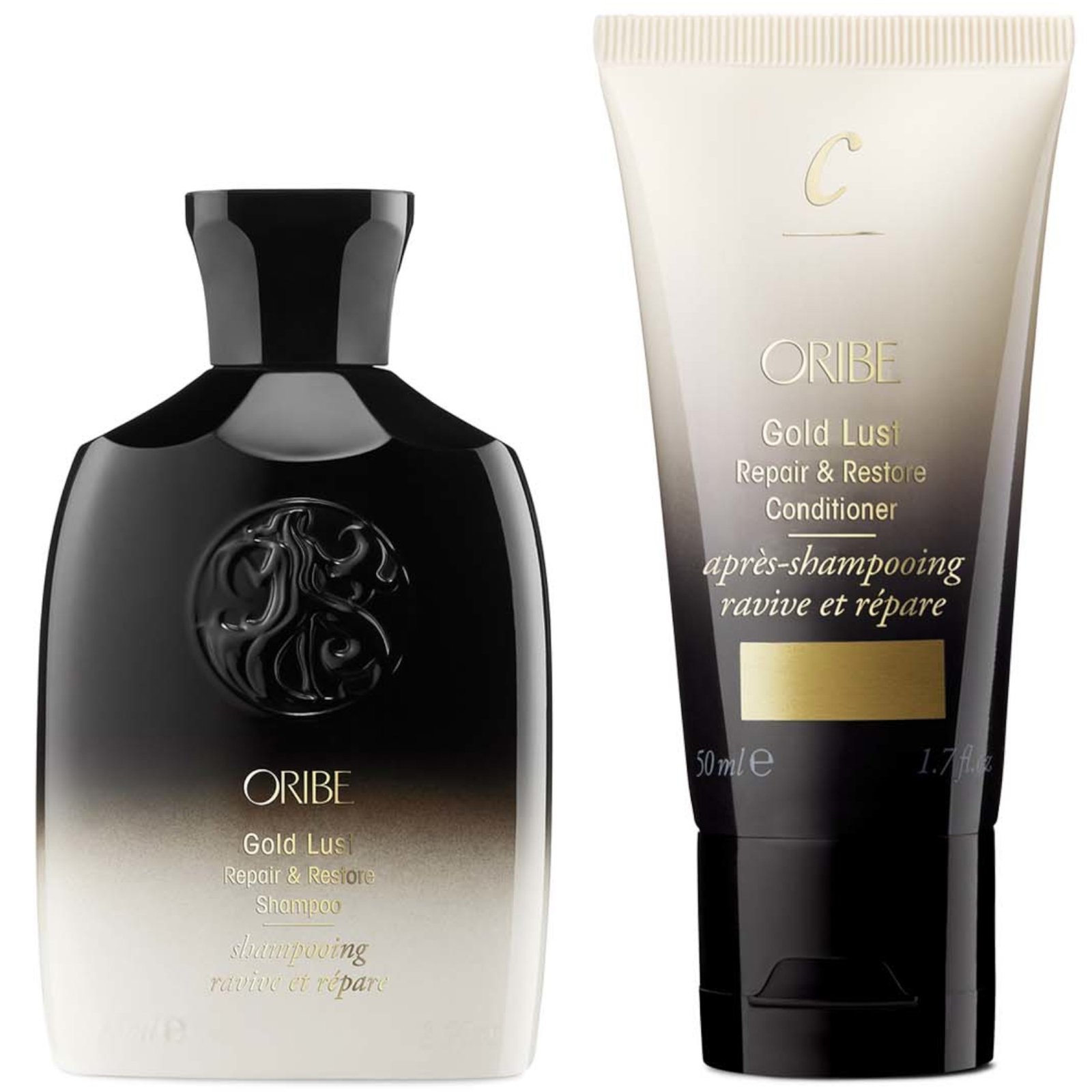 Oribe Gold Lust Repair and Restore Shampoo and Conditioner Travel Bundle